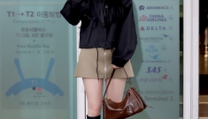 에스파 카리나, 프라다 행사 참석 위해 싱가포르 출국…’눈부신 비주얼’
